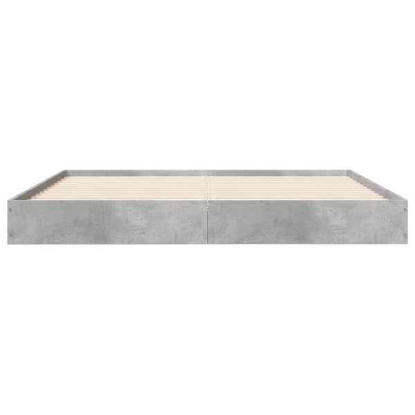 vidaXL Sengeramme betonggrå 160x200 cm konstruert tre