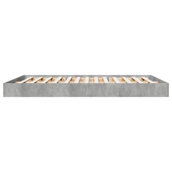 vidaXL Sengeramme betonggrå 160x200 cm konstruert tre