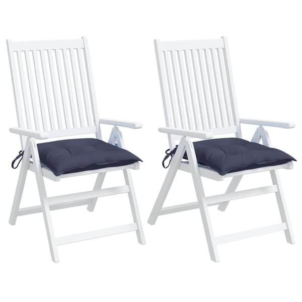 vidaXL stolehynder 2 stk. 40x40x7 cm oxfordstof marineblå
