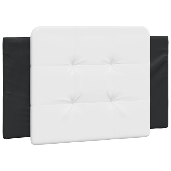 vidaXL sengeramme med LED uden madras Zadar 80x200 cm sort og hvid