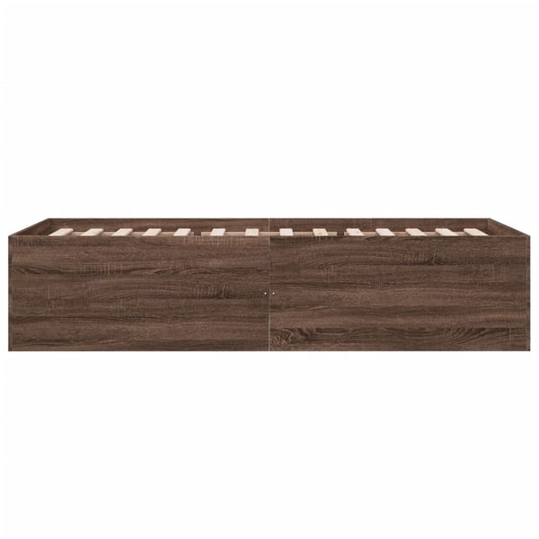 vidaXL Sengeramme brun eik 75x190 cm konstruert tre