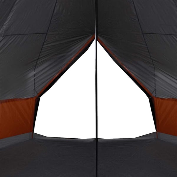 vidaXL Familietelt tipi for 6 personer grå og oransje vanntett