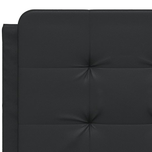 vidaXL sengeramme med LED uden madras Zadar 140x190 cm sort