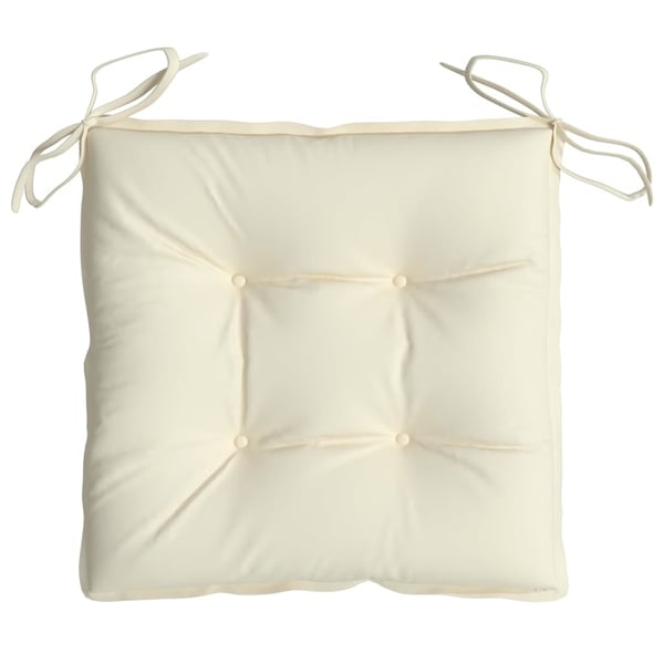 vidaXL stolehynder 6 stk. 40x40x7 cm oxfordstof cremehvid