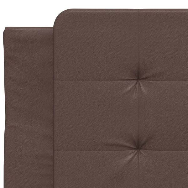 vidaXL sengeramme uden madras Zadar 90x190 cm kunstlæder brun