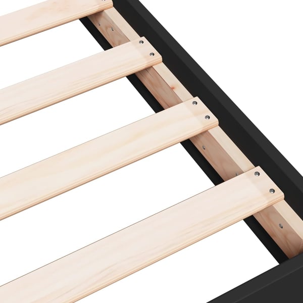 vidaXL sengestel 160x200 cm massivt træ sort
