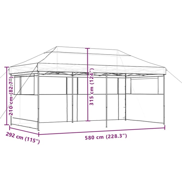 vidaXL Markise Hvit 3,5 x 2,5 m Metall