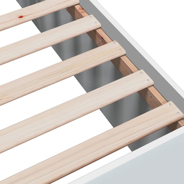 vidaXL Sengeramme hvit 150x200 cm konstruert tre