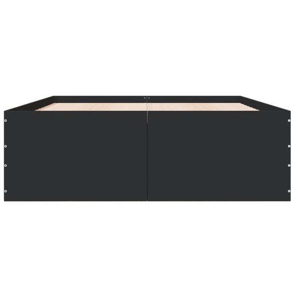 vidaXL Sengeramme svart 140x190 cm konstruert tre