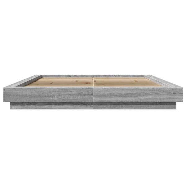 vidaXL Sengeramme grå sonoma 150x200 cm konstruert tre