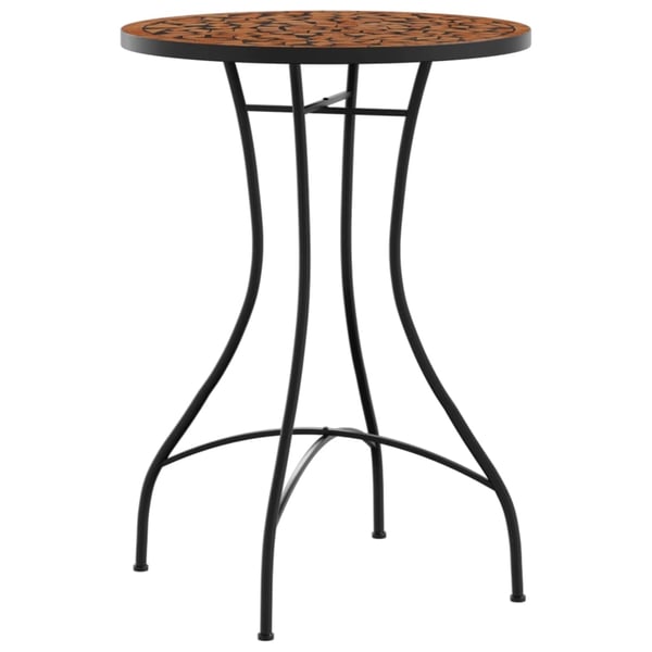 vidaXL Bistrobord med mosaikk terrakotta Ø50x70 cm keramikk