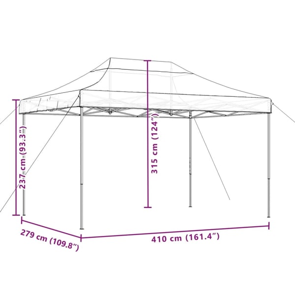 vidaXL Markise Hvit 3,5 x 2,5 m Metall