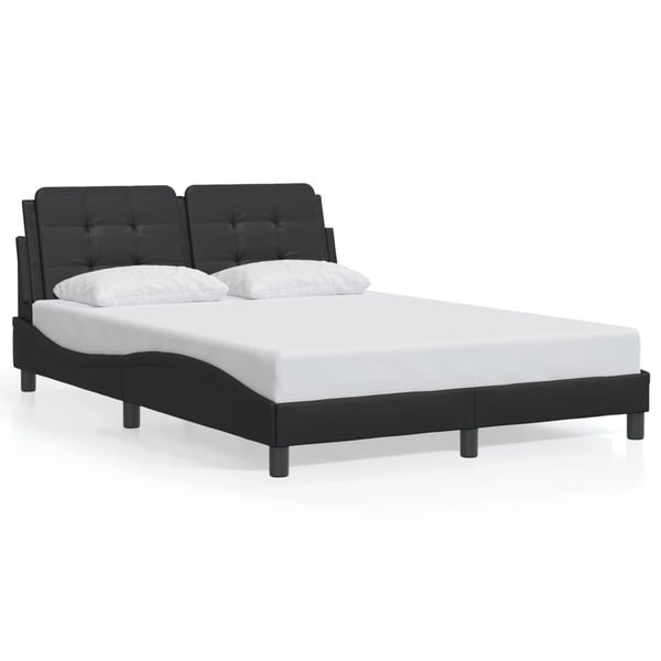 vidaXL sengeramme med LED uden madras Zadar 120x200 cm sort