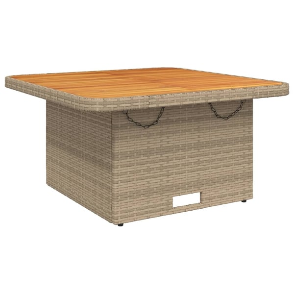 vidaXL spisebordssæt til haven 5 dele med hynder polyrattan beige