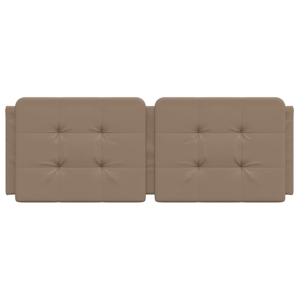 vidaXL gavlpude Zadar 140 cm kunstlæder cappuccinofarvet