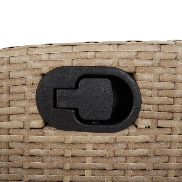 vidaXL havestole 2 stk. lænefunktion og fodstøtte polyrattan beige