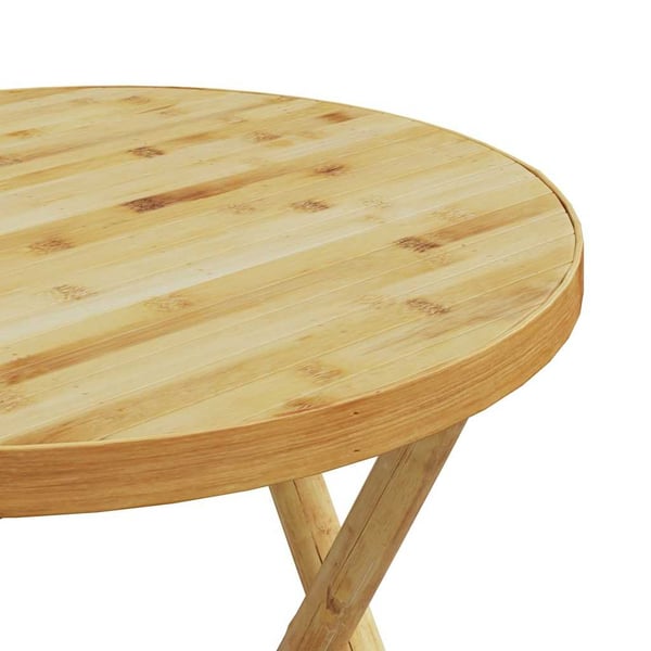 vidaXL bistrostole 3 stk. foldbare med cremehvide hynder bambus