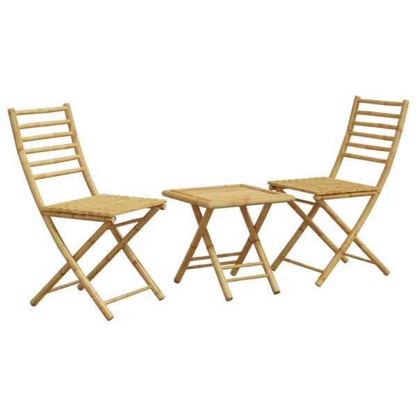 vidaXL 3-osainen Bistrosarja bambu
