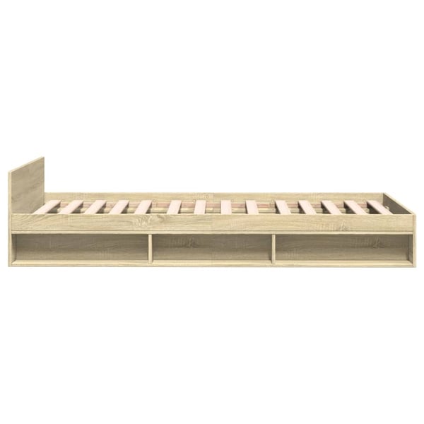 vidaXL Sengeramme med skuff sonoma eik 90x190 cm konstruert tre