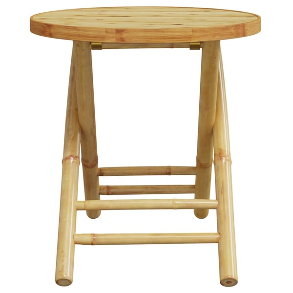vidaXL bistrostole 3 stk. foldbare med cremehvide hynder bambus