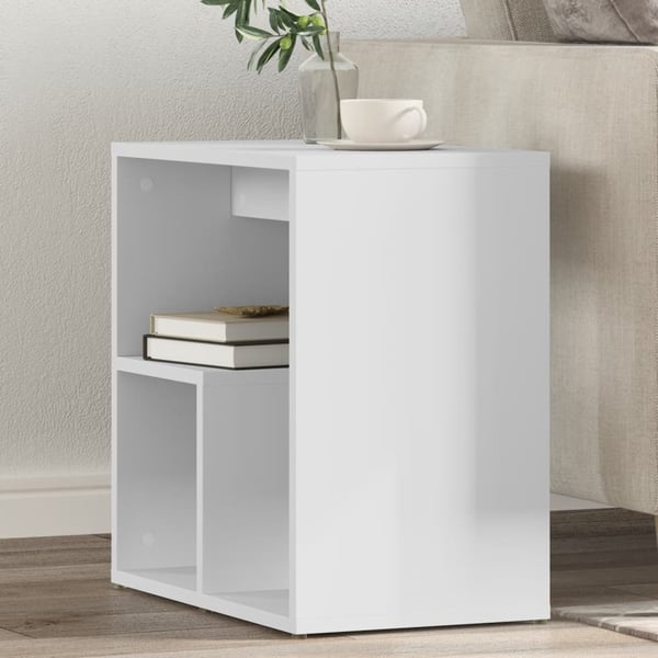 vidaXL Sidebord 2 stk hvit 50x30x50 cm konstruert tre