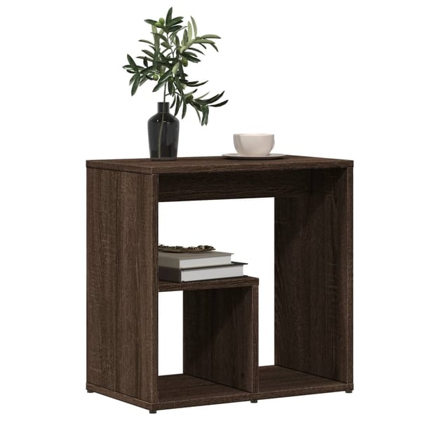 vidaXL Sidebord 2 stk brun 50x30x50 cm konstruert tre