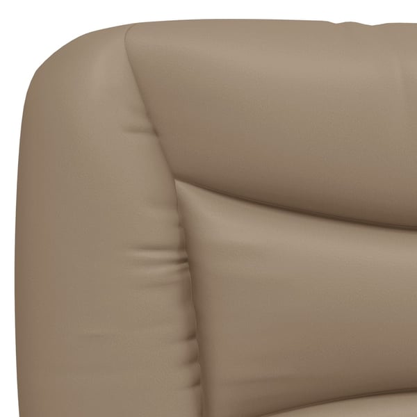 vidaXL seng med madras Hvar 120x200 cm kunstlæder cappuccinofarvet