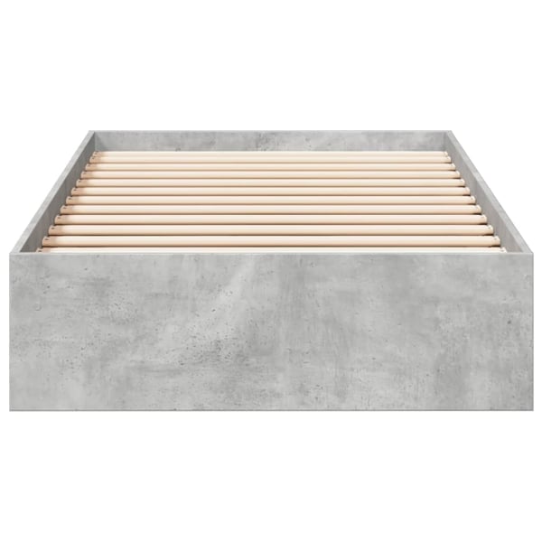 vidaXL Sängynrunko laatikoilla betoninharmaa 90x200 cm tekninen puu