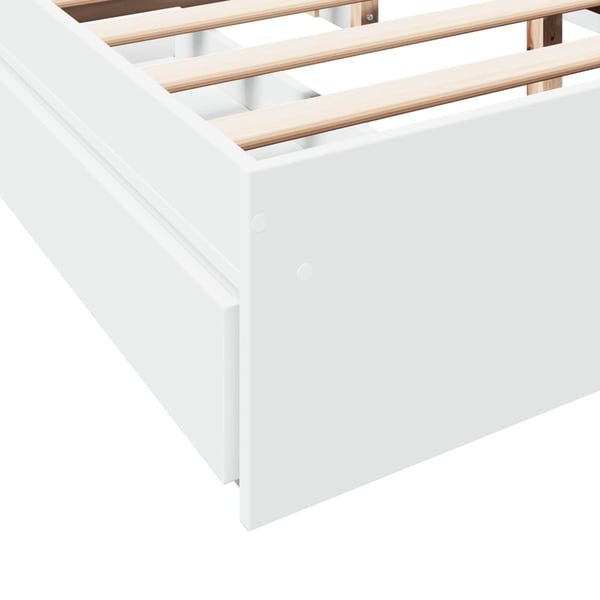 vidaXL Sengeramme høyglans hvit 150x200 cm konstruert tre