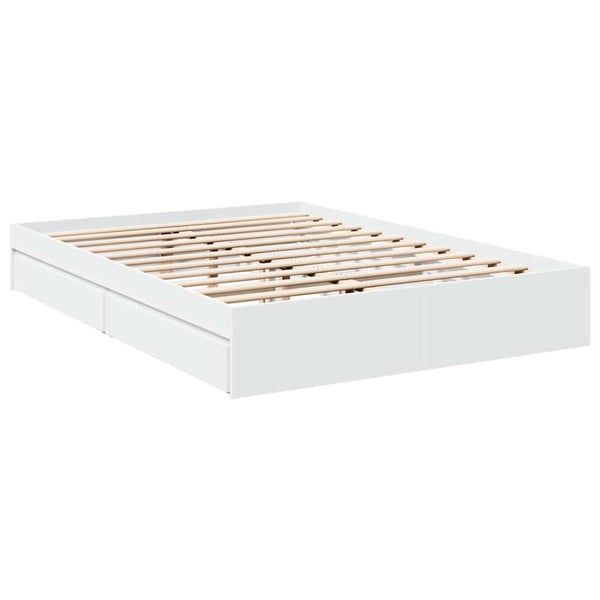 vidaXL Sengeramme høyglans hvit 150x200 cm konstruert tre