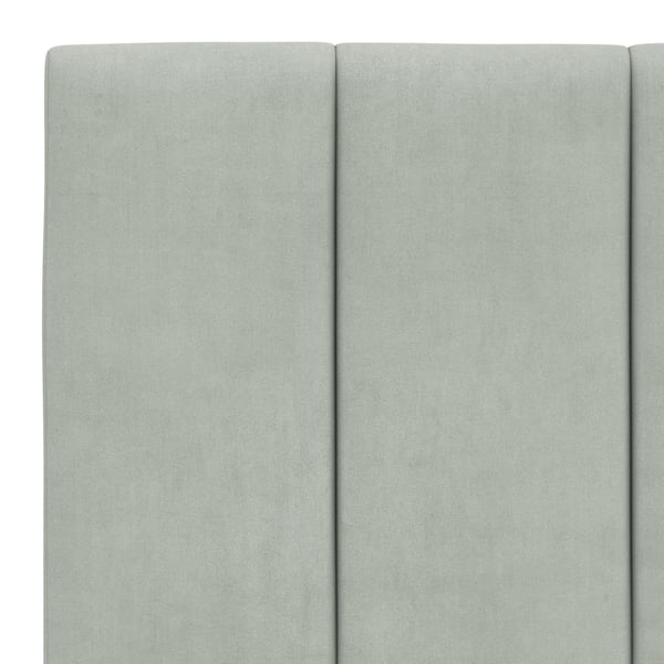 vidaXL seng med madras Hanko 100x200 cm velour lysegrå