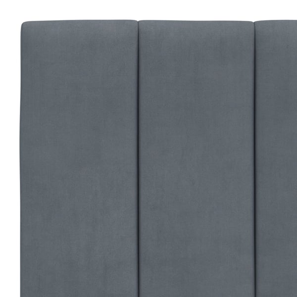 vidaXL seng med madras Hanko 90x200 cm velour mørkegrå