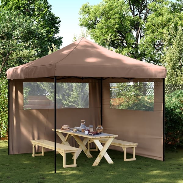 vidaXL Innvendbar Markise Stripete Oransje og Brunt 350 x 250 cm stoff