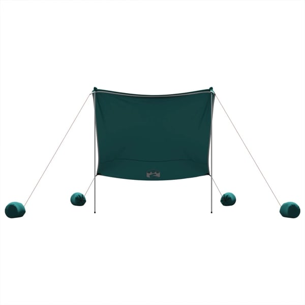 vidaXL Strandbaldakin med sandankre grønn 214x236 cm