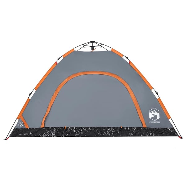 vidaXL 4-personers campingtelt quick-release grå og orange