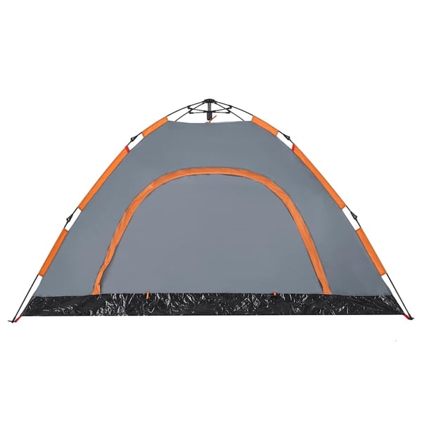 vidaXL 4-personers campingtelt quick-release grå og orange