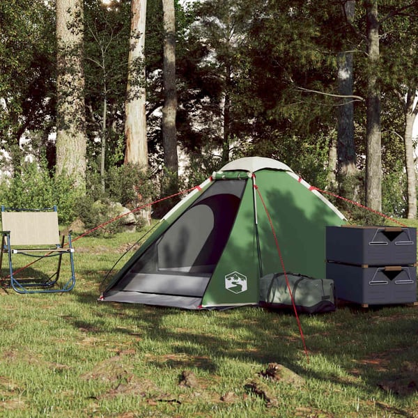 vidaXL Kuppeltelt for camping 2 personer grønn vanntett