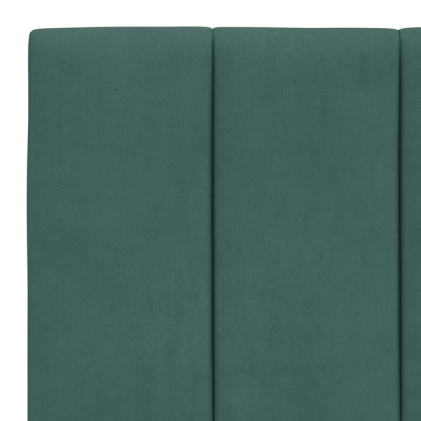 vidaXL seng med madras Hanko 100x200 cm velour mørkegrøn