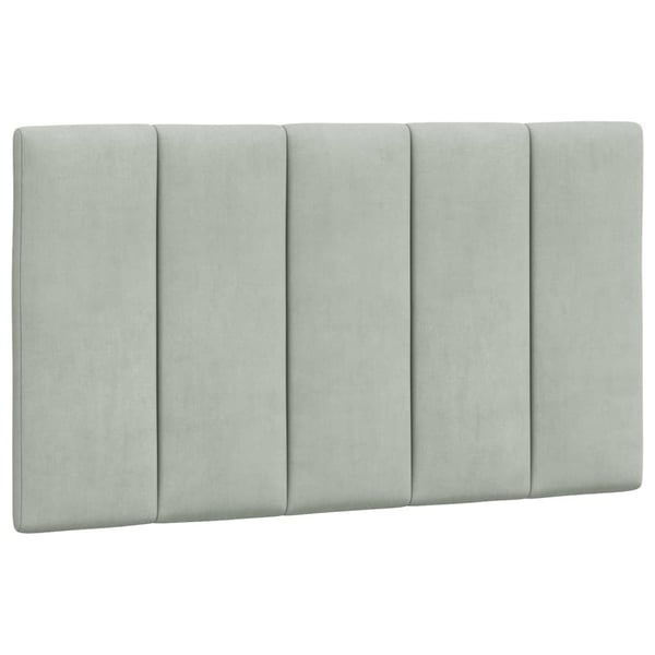 vidaXL seng med madras Hanko 90x200 cm velour lysegrå