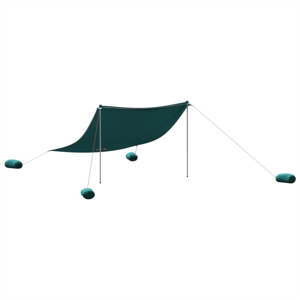 vidaXL Strandbaldakin med sandankre grønn 214x236 cm