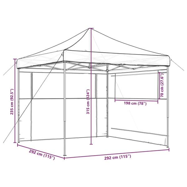 vidaXL Markise Hvit 3,5 x 2,5 m Metall