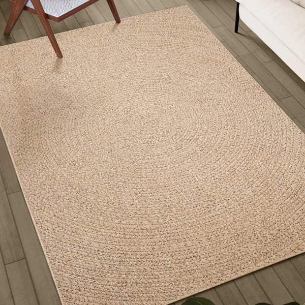 vidaXL Teppe ZIZUR 200x200 cm jute-utseende innendørs og utendørs