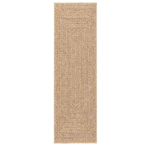 vidaXL Teppe ZIZUR 80x250 cm jute-utseende innendørs og utendørs
