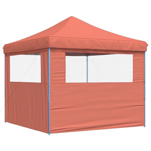 vidaXL foldbart pop-up festtelt med 2 sidevægge terracotta