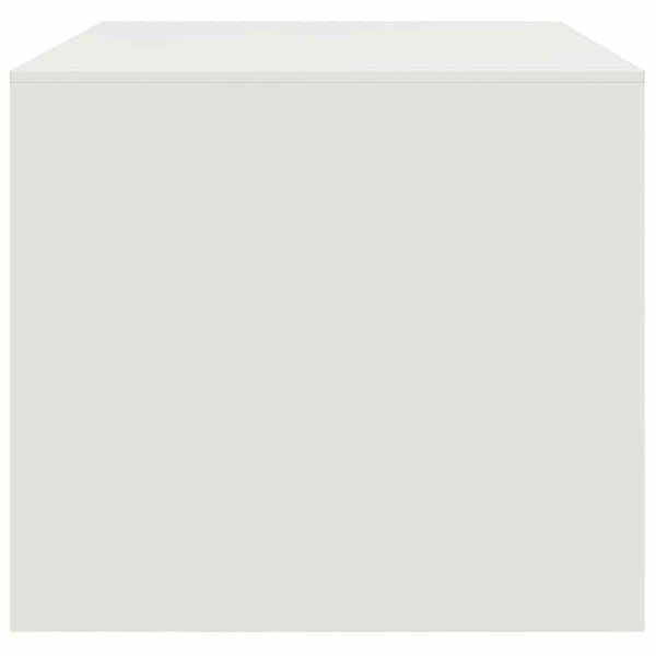 vidaXL sofabord 67x50x44 cm stål hvid