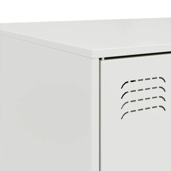 vidaXL sofabord 67x50x44 cm stål hvid