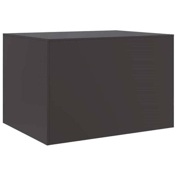 vidaXL Hagesalongbord svart 67x50x44 cm stål