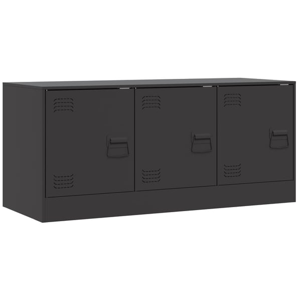 vidaXL tv-bord 99x39x44 cm stål sort