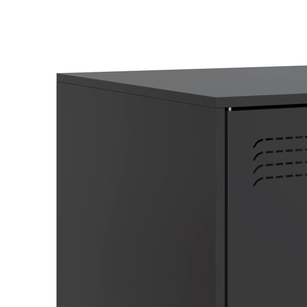 vidaXL tv-bord 99x39x44 cm stål sort