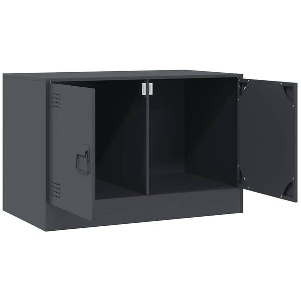 vidaXL TV-benker 2 stk antrasitt 67x39x44 cm stål